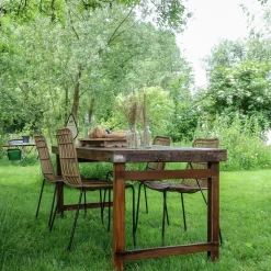 Esstisch Outdoortisch 165/70 Markttisch Vintage Klapptisch Braun