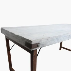 Esstisch Outdoortisch 165/75 Markttisch Vintage Klapptisch Weiß