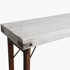 Esstisch Outdoortisch 165/75 Markttisch Vintage Klapptisch Weiß