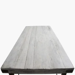 Esstisch Outdoortisch 165/75 Markttisch Vintage Klapptisch Weiß