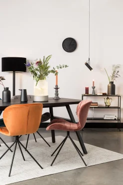 Esstisch Seth Eichenfurnier Fischgrätmuster Schwarz 180/90