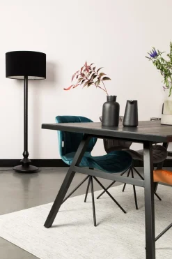 Esstisch Seth Eichenfurnier Fischgrätmuster Schwarz 180/90