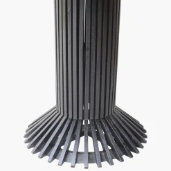 Esstisch Teak Eiffel Rund 120 Vintage Design Schwarz