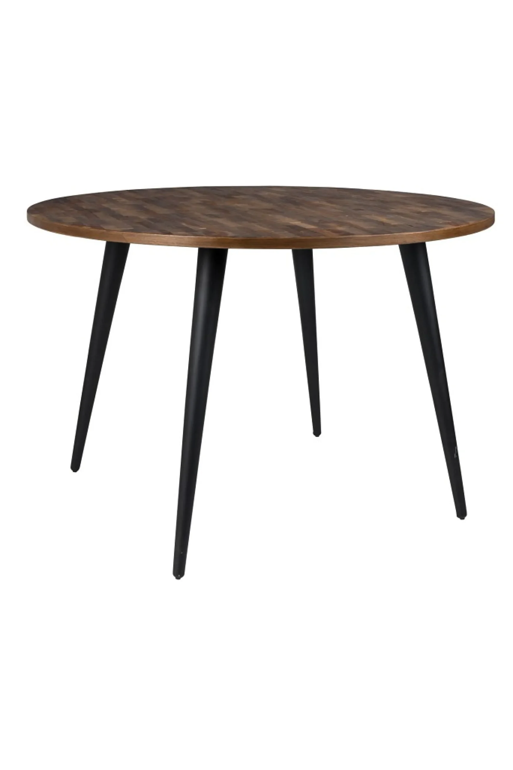 Esstisch Vintage Maria Teak Rund 110 cm Parkett