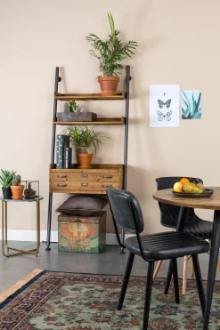 Esstisch Vintage Maria Teak Rund 110 cm Parkett