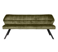 Esstischbank Polsterbank Raster Samt 180 Industrial Grün