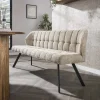 Esstischbank Polsterbank Raster 180 Industrial Boucle Sand