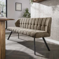 Esstischbank Polsterbank Raster 180 Industrial Boucle Taupe
