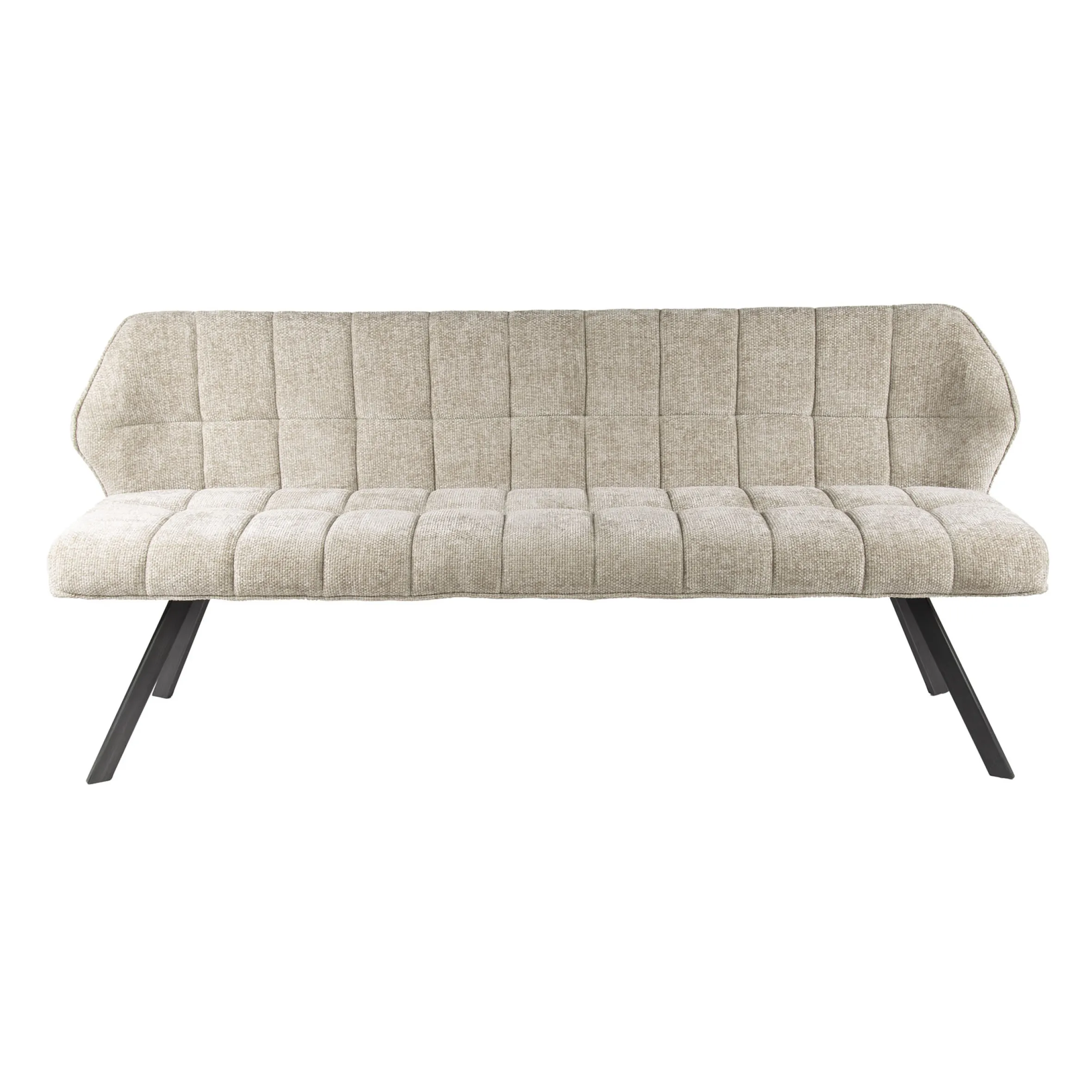 Esstischbank Polsterbank Raster Strukturstoff 180 Industrial Sand