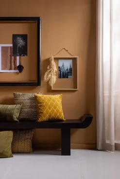 Esstischbank Sitzbank Japandi Lox 180 cm Mangholz schwarz