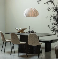 Esstischbank Sitzbank Japandi Lox 180 cm Mangholz schwarz