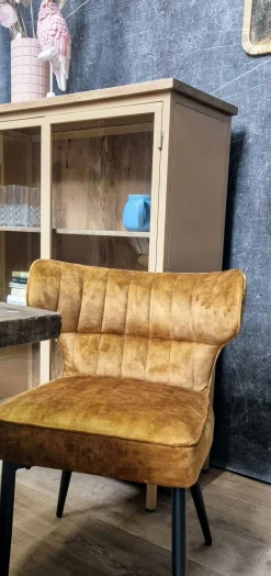 Esstischstuhl Esszimmerstuhl Zinno Gold-Braun