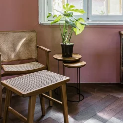 Esszimmerstuhl Armlehnstuhl Nova Teak Rattan Wiener Geflecht