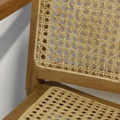 Esszimmerstuhl Armlehnstuhl Nova Teak Rattan Wiener Geflecht