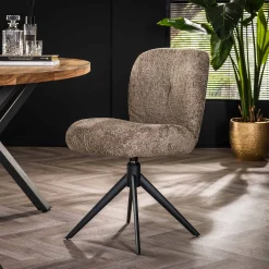 Esszimmerstuhl Drehstuhl Polsterstuhl Comfort Boucle Taupe