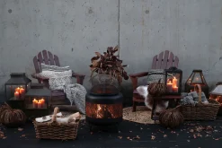 Feuerstelle Outdoorofen Feuerofen Kaminofen Metall Lochstahl