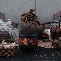 Feuerstelle Outdoorofen Feuerofen Kaminofen Metall Lochstahl