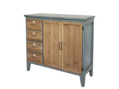 Französische Kommode Florence Vintage Opalfarben Holzfront