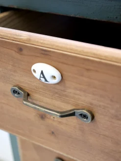 Französische Kommode Florence Vintage Opalfarben Holzfront