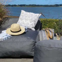 Garten Lounger Tagesbetten Outdoor Doppelliege Anthrazit