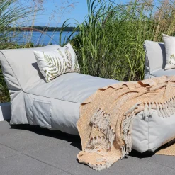 Garten Lounger Tagesbetten Outdoor Einzelliege Beige