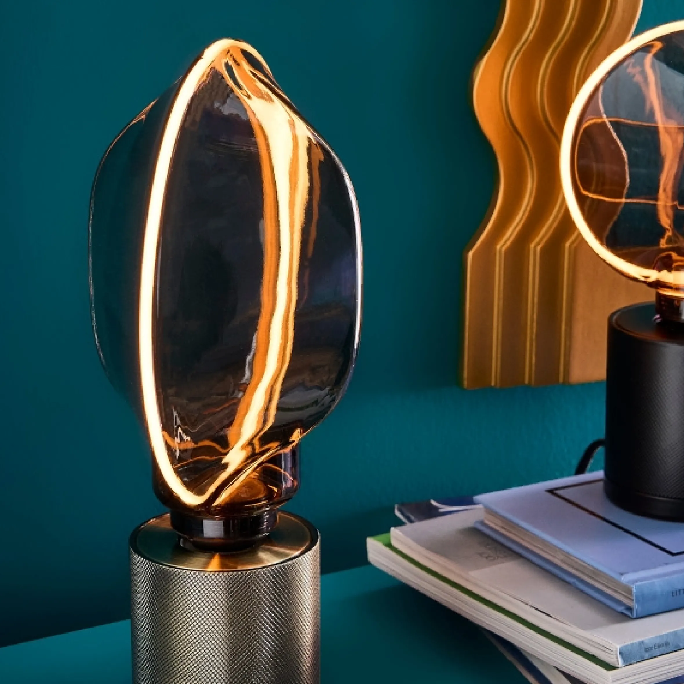 Glühbirne Vintage LED Rauchglas Rund