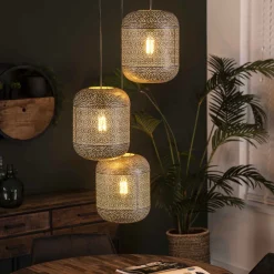 Hängelampe Etch Boho Oriental Metall gestuft