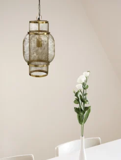 Hängelampe Golden Mesh Industrial Metall