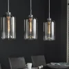 Hängelampe Industrial Bulb 3 Zylinder Klarglas Silberfinish