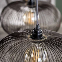 Hängelampe Industrial Kupferdraht Twist 4x Ø 35cm incl. Glühbirnen