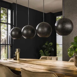 Hängelampe Industrial Punch 4 Kugeln Metall Perforiert