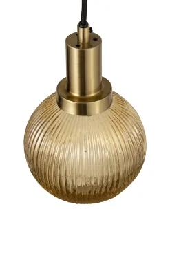 Hängelampe Juliet 8 Glasschirme Bernstein 180