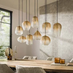 Hängelampe Pendelleuchte 9 Dots Glas mit Farbverlauf