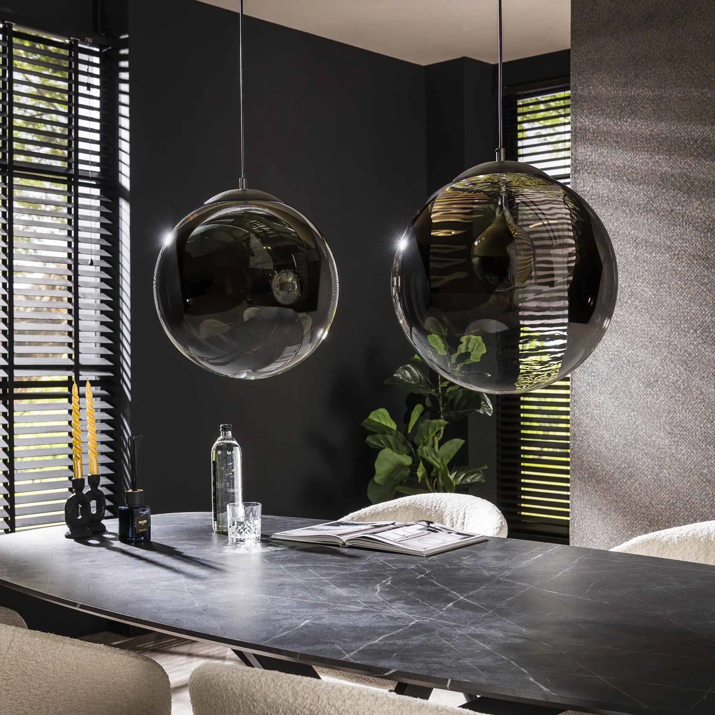 Hängelampe Pendelleuchte Shaded Rauchglas XL Bubble Seifenblase