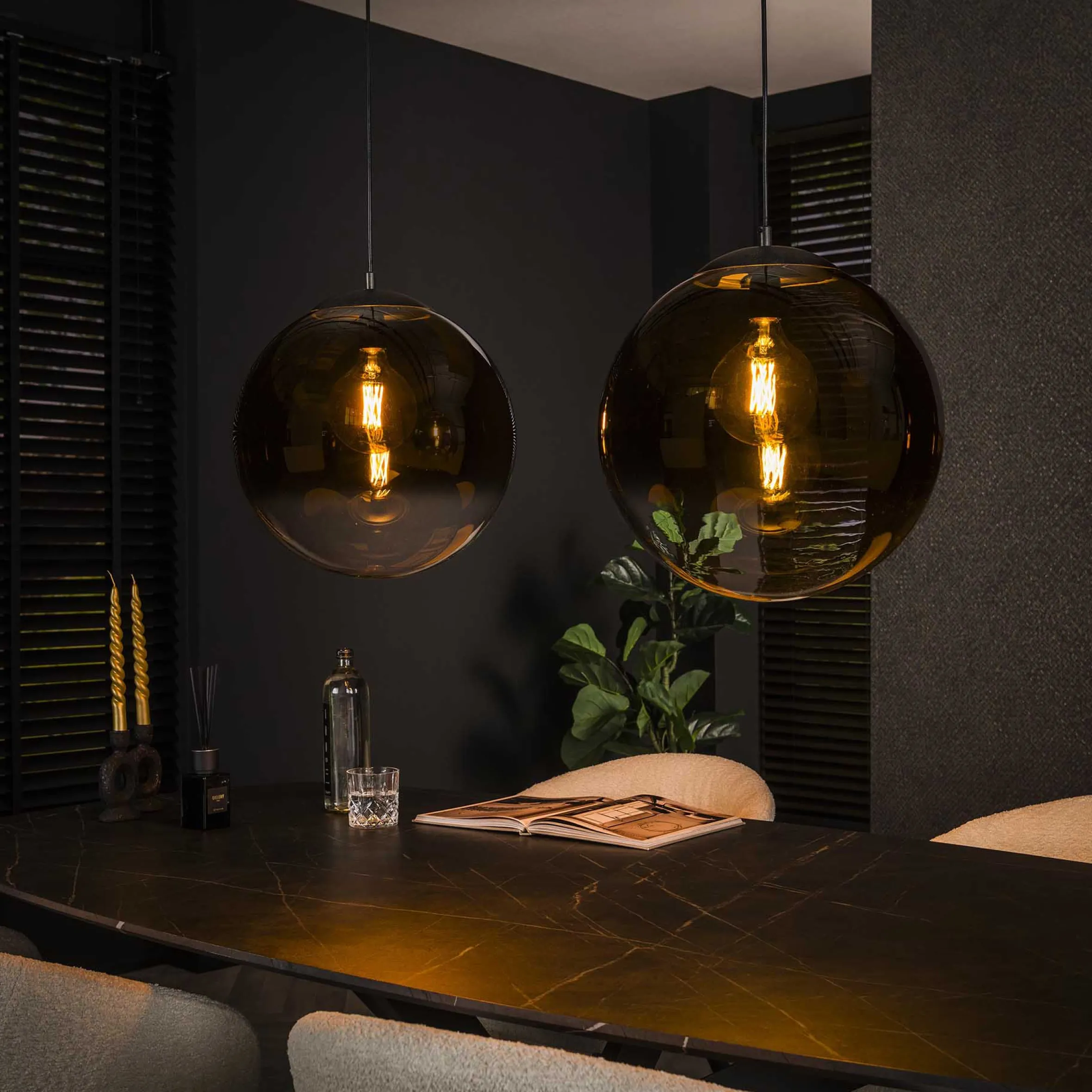 Hängelampe Pendelleuchte Shaded Rauchglas XL Bubble Seifenblase