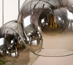 Hängelampe Pendelleuchte Shaded Bubble Rauchglas 3 flammig