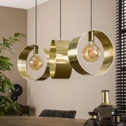 Hängelampe Vegas Gold Metall Retro Industrial