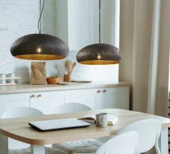 Hängelampe Vintage Punch Industrial Dots 2 Schirme Metall Ø 53 cm