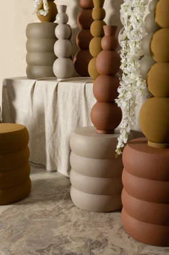 Hocker Beistelltisch Couchtisch Dakar Organic Metall Gelb