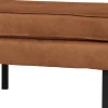 Hocker Leder Rodeo Beine Cognac
