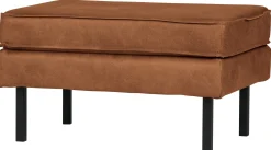 Hocker Leder Rodeo Beine Cognac