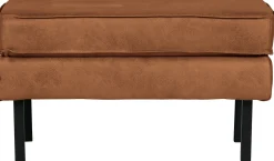 Hocker Leder Rodeo Beine Cognac