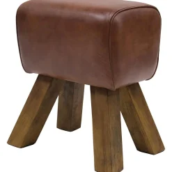 Hocker Vintage Leder Gym Retrohocker Turnbock