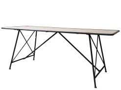 Industrial Esstisch Easy Slim Metall Holz 200/80