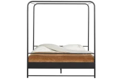 Industrial Himmelbett Metallbett Koje Schwarz Metall 160