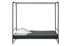 Industrial Himmelbett Metallbett Koje Schwarz Metall 120