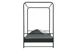 Industrial Himmelbett Metallbett Koje Schwarz Metall 120