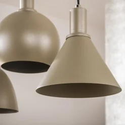 Industrial Hängelampe Metallo Beige mit unterschiedlichen Schirmen