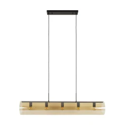 Industrial Hängelampe Tube Glas Amber 120 cm