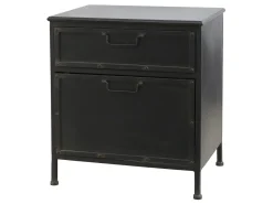 Industrial kleine Kommode Nachttisch Factory Metall 2 Schubladen